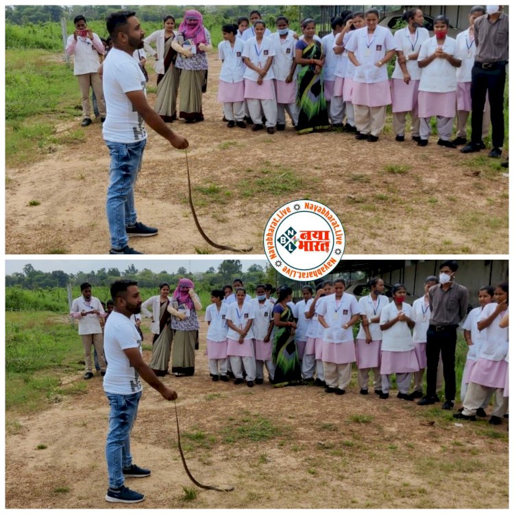 CG VIDEO: मेडिकल कॉलेज के सीढ़ी पर था जहरीला कोबरा सांप.... सीढ़ी चढ़ते समय नर्सिंग स्टाफ जा टकराई जहरीले नाग से.... और फिर हुआ ये.... देखें VIDEO......