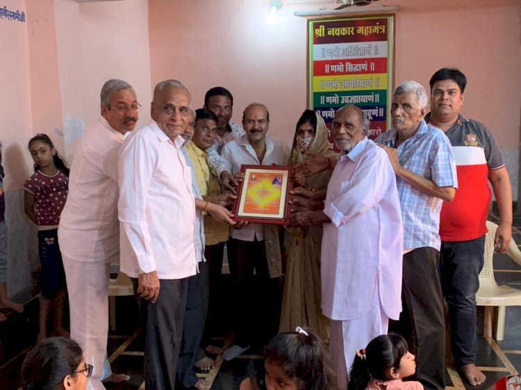 साजा जैन श्री संघ ने तप साधिका सु श्राविका श्रीमति नंदा देवी जी पारख(जैन) जो 108 तपस्या किये जिनका अभिनंदन स्वागत किये