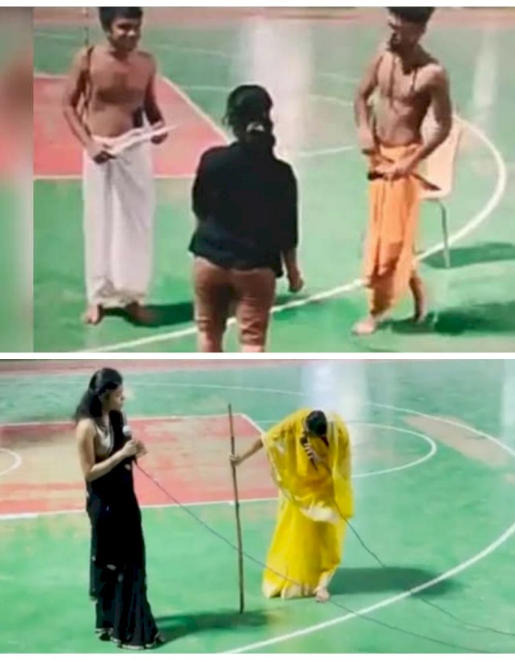 एम्स में यह कैसी 'रामलीला' VIDEO: AIIMS में रामलीला पर भद्दा मजाक.... शूर्पणखा बनी स्टूडेंट ने भगवान लक्ष्मण को “तू चीज़ बड़ी है मस्त-मस्त ” गाना गाकर छेड़ा.... वीडियो सामने आने के बाद मचा बवाल.... फिर जो हुआ.... देखें VIDEO.....