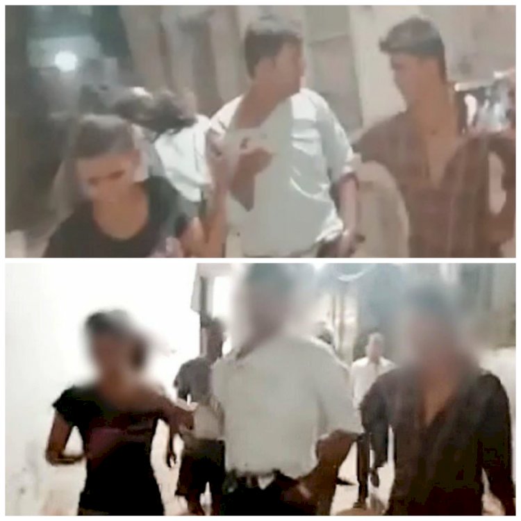 दरोगा की पिटाई VIDEO: इंस्पेक्टर महिला कांस्टेबल के साथ करवाचौथ पर मना रहा था रंगरेलियां.... सरेराह चप्पलों से हुई बेदम पिटाई.... पूरे रास्ते थप्पड़ मारते हुए घसीट कर थाने ले गए दरोगा को.... बेहद आपत्तिजनक स्थिति मे पकड़े गए दोनों.... देखें VIDEO.....
