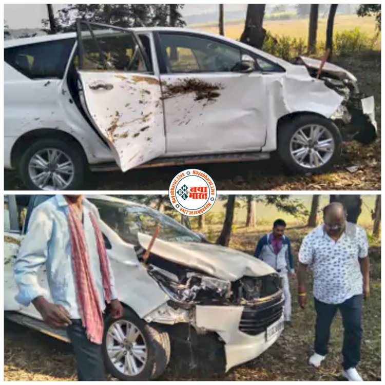 CG- विधानसभा उपाध्यक्ष की कार का एक्सीडेंट: सीएम के कार्यक्रम में शामिल होने जा रहे थे.... सड़क पर खड़े मवेशी को बचाने के चक्कर में हुआ हादसा…. मवेशियों से टकराई कार.... कार बुरी तरह से क्षतिग्रस्त.....