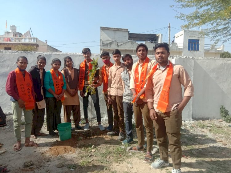 अखिल भारतीय विद्यार्थी परिषद द्वारा किया पौधारोपण