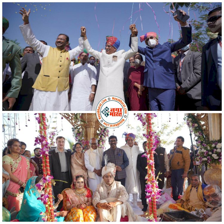 तस्वीरों और VIDEO में देखिए CM भूपेश के बेटे की शादी: बेटे के बिहाव में सिंहदेव संग जमकर नाचे मुख्यमंत्री भूपेश.... शादी में राजनीतिक हस्तियों का जमावड़ा.... बेटे की बारात पहुंची तो समधी ने गले लगाकर किया स्वागत.... बारात के ठुमके, विशिष्ट अतिथि, दिग्गी पत्नी अमृता के साथ, झारखण्ड के CM भी.... देखें सारे PHOTOS और VIDEO......
