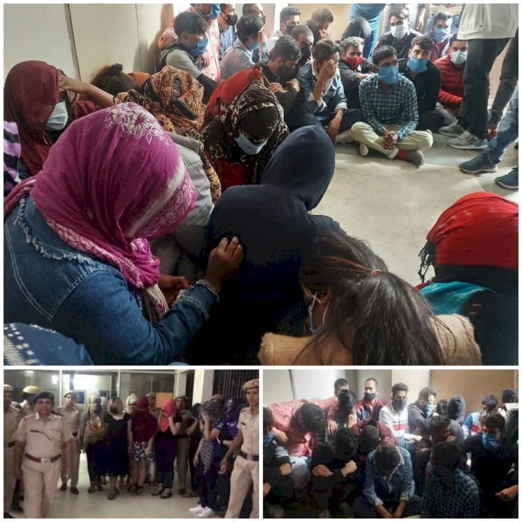 होटल में सेक्स रैकेट का भंडाफोड़: होटल बना जिस्मफरोशी का अड्डा.... ओयो होटल में धड़ल्ले से चल रहा था सेक्स रैकेट.... संदिग्ध हालत में पकड़ीं गई 14 लड़कियां.... 34 गिरफ्तार.....