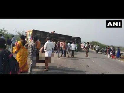 Karnataka: 60 यात्रियों से भरी बस पलटी, भीषण हादसे में आठ की मौत, बीस से अधिक घायल।