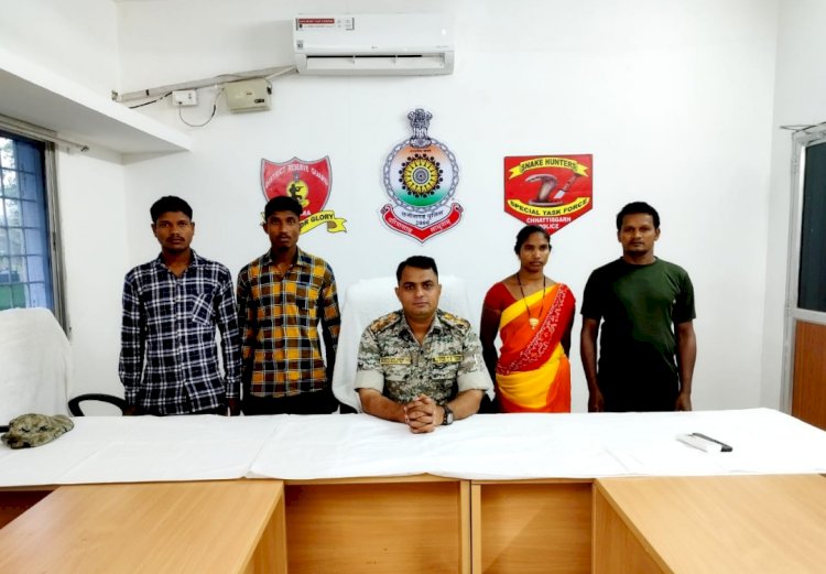 तीन इनामी सहित 4 माओवादियों ने किया आत्मसमर्पण, सुकमा पुलिस को मिली सफलता