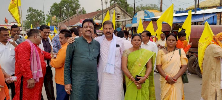 भगवान परशुराम जयंती शोभायात्रा का स्वागत किया संसदीय सचिव,क्रेडा अध्यक्ष, एवं जिलाध्यक्ष ने