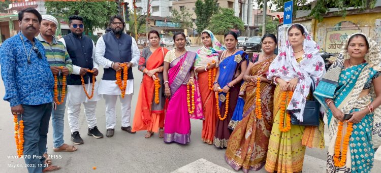 मुक्ति मोर्चा व जनता कांग्रेस जे के नेता नवनीत चांद के नेतृव में भगवान परशुराम जयंती पर शहर में निकाली शोभा यात्रा का हुआ भव्य स्वागत