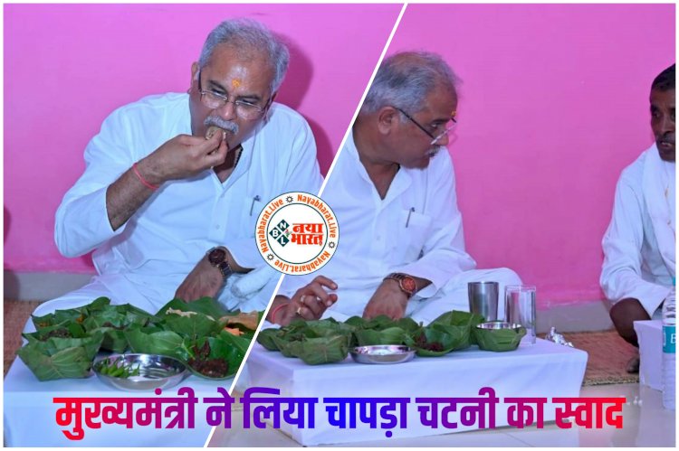 बस्तर का सबसे खास व्यंजन: CM भूपेश ने लिया चापड़ा चटनी का स्वाद.... चीटियों से बनाई जाती है चटनी.... हाट बाजारों में सबसे ज्यादा बिकती है चापड़ा चटनी....