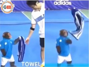 Viral Video: बंदर की होशियारी देख आप भी रह जाएंगे दंग, टेनिस खिलाड़ी को पकड़ाया तौलिया…फिर जो हुआ…देखकर हो जाएँगे हैरान…देखे विडियो….