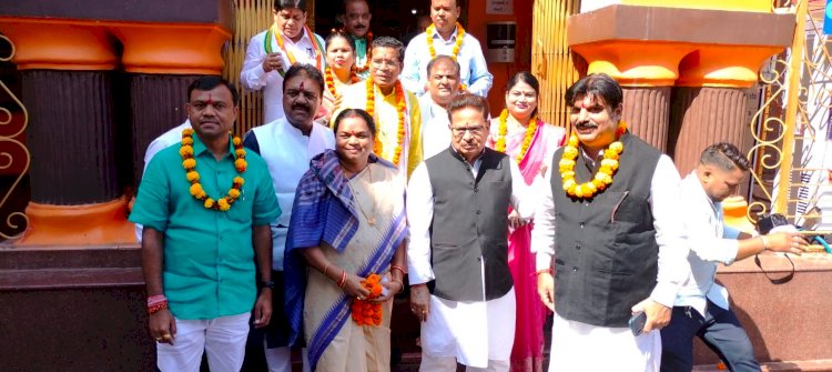 प्रभारी महासचिव पी एल पूनिया,सह प्रभारी चंदन यादव ने संसदीय सचिव रेखचंद जैन के साथ शहर विकास का लिया जायजा