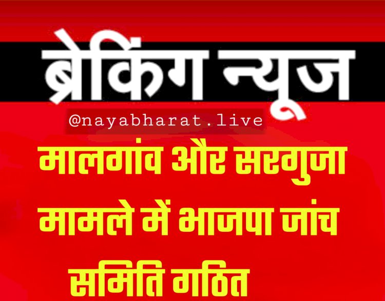 CG- BJP जांच समिति: मालगांव और सरगुजा मामले में भाजपा ने बनाई जांच समिति, एक हफ्ते में देंगे रिपोर्ट....