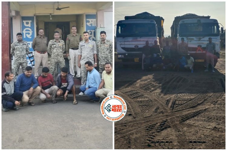 CG- डिप्टी रेंजर, सुपरवाइजर समेत 6 गिरफ्तार: कोल माइंस से बिना एंट्री वाहनों के जरिए कोयला चोरी का भंडाफोड़, 8 लाख का कोयला समेत 2 ट्रेलर जप्त.....