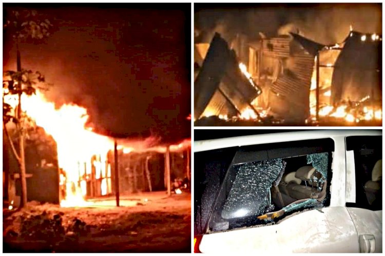 पूर्व मुख्यमंत्री के घर पर हमला: गाड़ियों में की तोड़फोड़... पुश्तैनी घर में लगाई आग... मचा हड़कंप... जांच जारी....