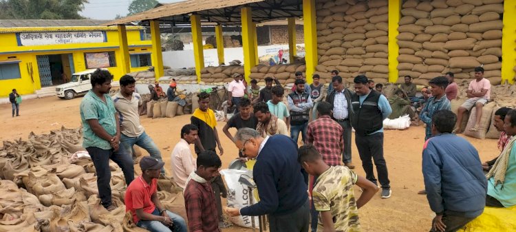 धान खरीदी महाभियान: कोरबा जिले में अब तक 16 लाख 14 हजार 130 क्विंटल से अधिक धान की हुई खरीदी