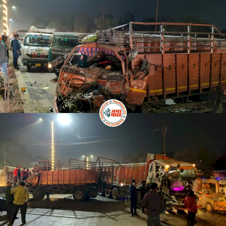 CG VIDEO: ट्रक का टायर फटा... अनियंत्रित होकर कई गाड़ियों को मारी टक्कर... 3 घायलों को भेजा गया अस्पताल... देखें वीडियो.....