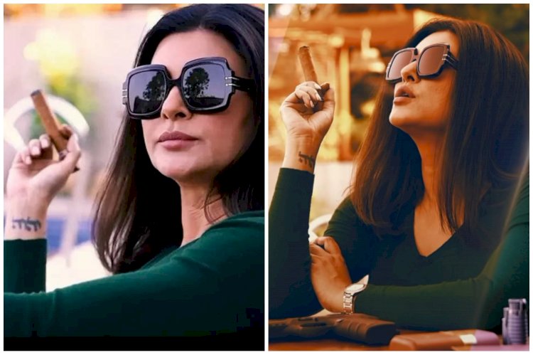 VIDEO: हाथ में पिस्तौल, मुंह में सिगार... दिखा सुष्मिता सेन का धांसू अंदाज... Sushmita Sen को सिगार फूंकते देख चौंके लोग... वीडियो देख हिल जाएंगे आप....