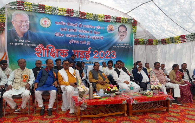 शैक्षिक मड़ई 2023 के समापन में पहुंचे शिक्षा मंत्री टेकाम