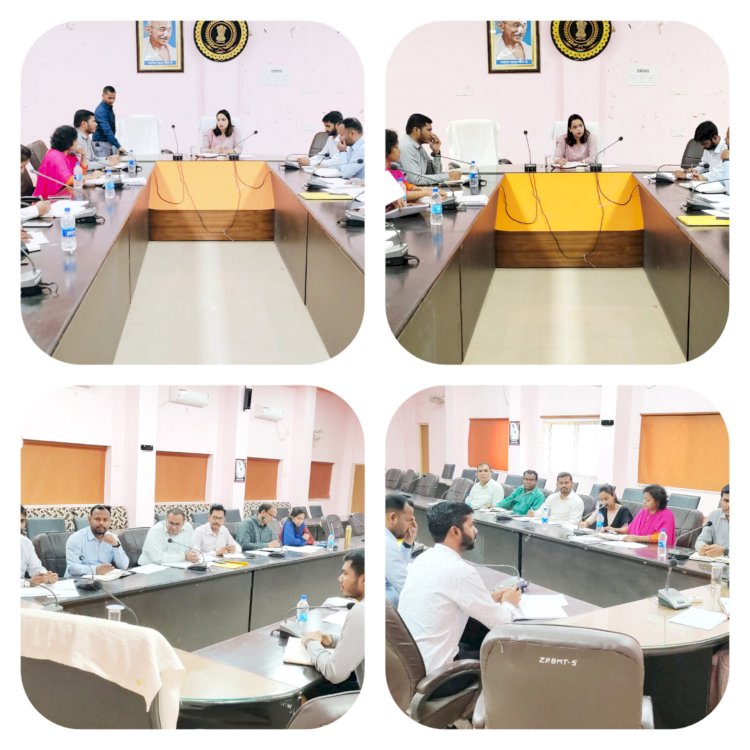 CG:जिला पंचायत बेमेतरा में सम्पन्न हुई जल संरक्षण एवं जल संवर्धन की बैठक..जल संरक्षण, संवर्धन एवं प्रबंधन के कार्य को प्राथमिकता से करने के दिए निर्देश...बेमेतरा SDM व.प्रभारी CEO जिला पंचायत बेमेतरा सुरूचि सिंह (IAS) ने लिए बैठक