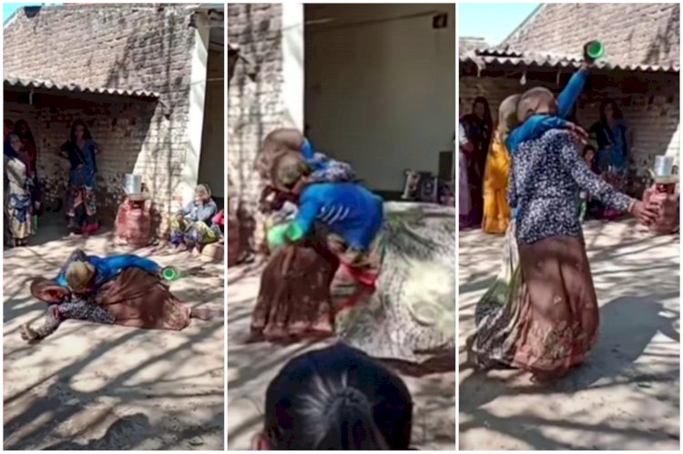 Video: बीच सड़क उछल पड़ीं आंटियां... जमीन पर लोट-लोटकर किया डांस... नशे में टल्ली देसी आंटियों ने हाहाकारी डांस से काटा गदर... देखें वीडियो.....