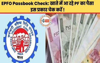EPFO PF Interest : आज ही चेक करें अपना खाता, आ रहा है PF का पैसा! इस प्रकार करें चेक...
