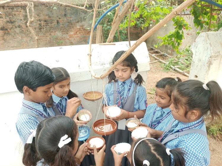 यूनिक रीड इंग्लिश मिडियम स्कूल सेमरा में आज विश्व गौरैया दिवस मनाया गया...