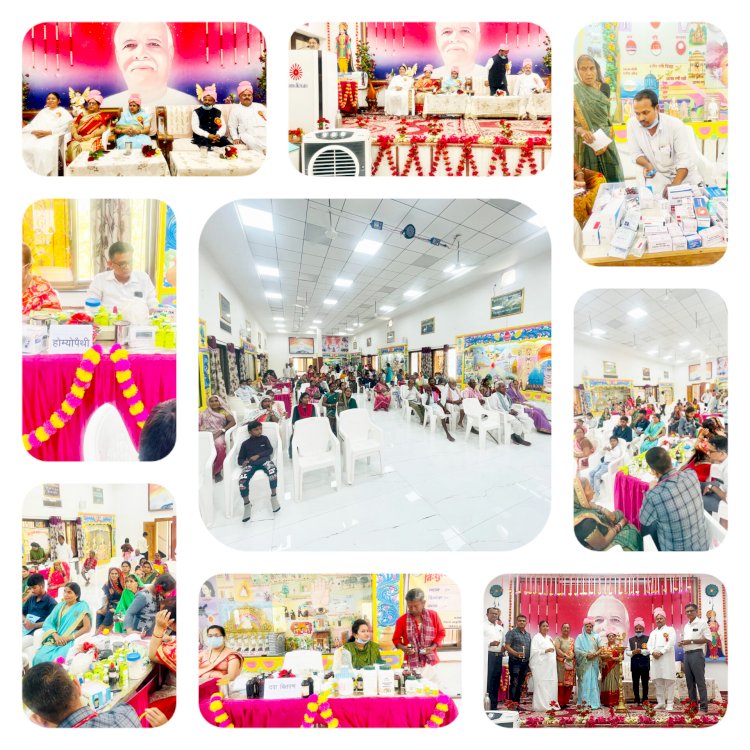 CG:प्रजापिता ब्रह्माकुमारी ईश्वरीय विश्वविद्यालय बेमेतरा द्वारा निःशुल्क स्वास्थ्य शिविर ... 200 से अधिक लोगों का हुआ निःशुल्क स्वास्थ्य जांच मुख्य अतिथि रहे सुरेंद्र छाबड़ा अध्यक्ष लायंस क्लब बेमेतरा सिटी