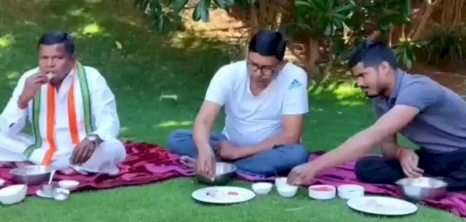 BIG NEWS : अंतर्राष्ट्रीय श्रम दिवस के अवसर पर मंत्री कवासी लखमा ने कर्नाटक में खाया बोरे बासी
