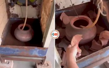 Matka AC: चिलचिलाती गर्मी से बचने के लिए शख्स ने गजब का देसी जुगाड़, कूलर को बना दिया AC, लोग बोले-... यहाँ देखें वीडियो...