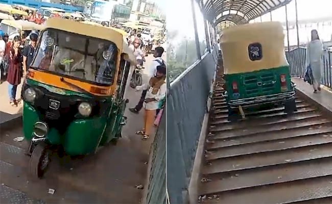 VIRAL VIDEO: दिल्ली में ड्राइवर फुटओवर ब्रिज पर चलाने लगा ऑटो, फिर आगे जो हुआ…