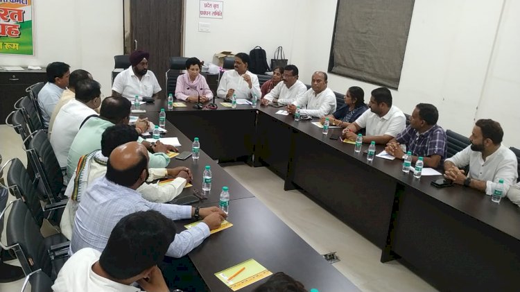 CG कुमारी सैलजा ने लिया नवनियुक्त प्रवक्ताओं की बैठक...