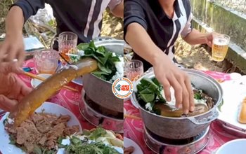 Snake viral-news : शख्स ने सांप को खाने के साथ पका दिया, तभी खाने से बाहर आ गया सांप, फिर जो हुआ, नज़ारा देख सन्न रह जायेंगे आप...