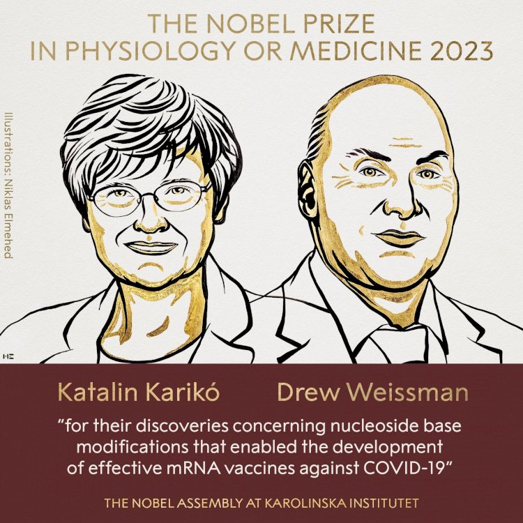 Nobel Prize 2023: फिजियोलॉजी और मेडिसिन में कैटालिन कारिको और ड्रू वीसमैन को मिला नोबेल अवॉर्ड.....जानिए किस काम के लिए मिला इनको नोबेल......