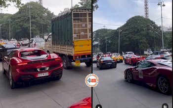 Traffic Viral News : सड़क पर लगी फेरारी कारों का जाम, नज़ारा देख लोगों की फटी रह गयी आँखे- देखें तस्वीरें...