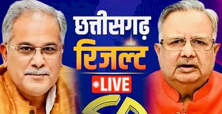 Chhattisgarh Election Results 2023 Live : रुझानो में छत्तीसगढ़ में भाजपा बहुमत की तरफ,देखिये Live Updates कौन कहां से आगे,कहां कौन हैं पीछे…