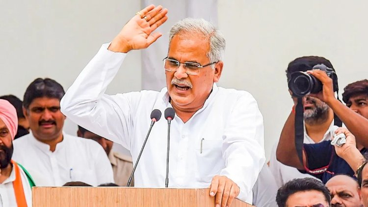 CG - मीडिया से मुखातिब हुए पूर्व सीएम भूपेश बघेल, EVM को लेकर कही ये बात....