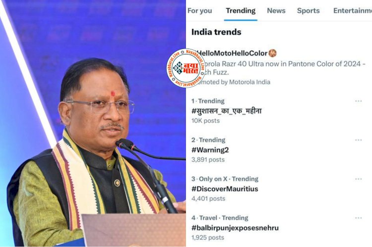 नंबर वन ट्रेंड करता रहा #सुशासन-का-एक-महीना, सोशल मीडिया में छाया रहा छत्तीसगढ़ सरकार का उपलब्धियों भरा एक महीना.....