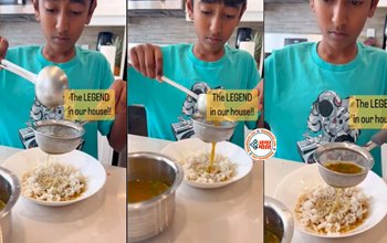 Jugaad Video : बच्चे ने रसम से सब्जी हटाने के लिए लगाया गजब का जुगाड़, फिर जो किया- देखें विडियो...