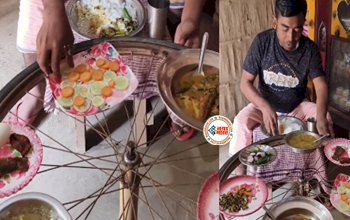 Desi Jugaad Viral News : शख्स ने खाना रखने के लिए बना दिया घुमने वाली डाइनिंग, देसी जुगाड़ देख हर कोई रह गया दंग- देखें विडियो...