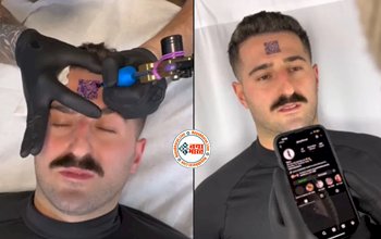 QR Code On Forehead: हद हो गई! QR कोड का टैटू शख्स ने माथे पर ही बनवा डाला, जानें पूरा मामला....