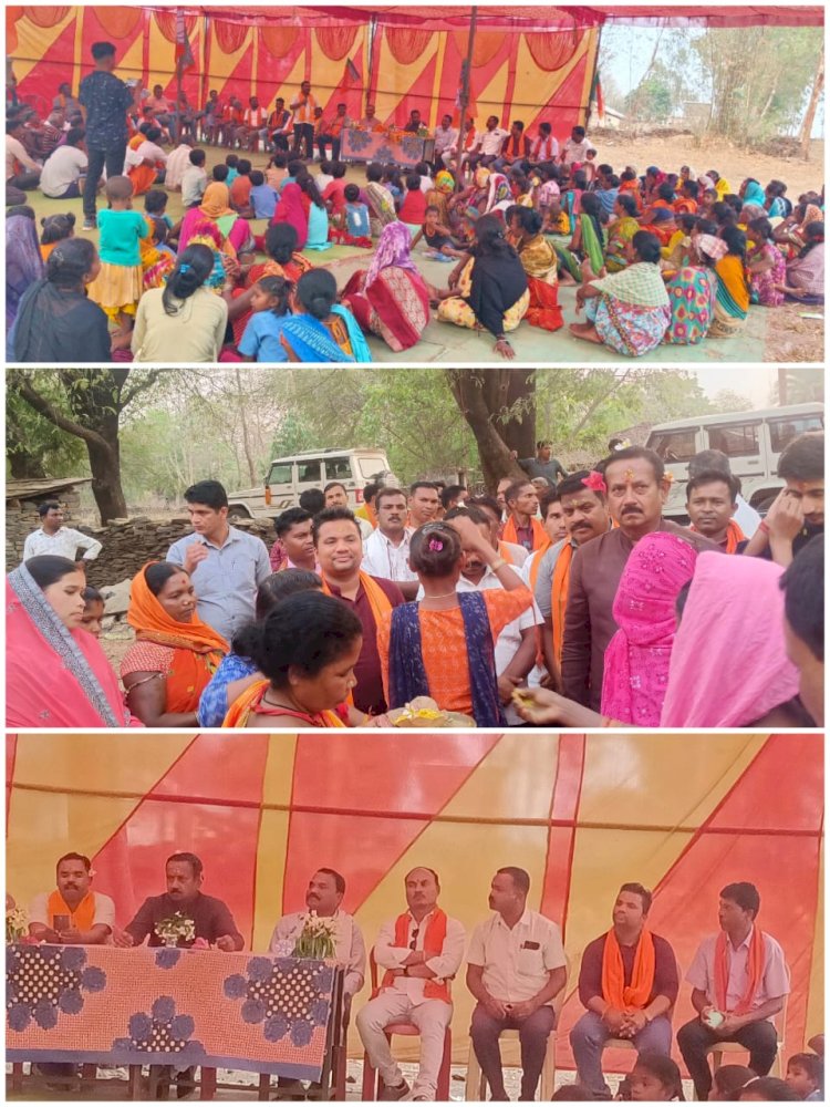CG Political News : अबकी बार 400 पार : कमल खिलाने व देश सर्वश्रेष्ठ प्रधानमंत्री नरेन्द्र मोदी को तीसरी बार प्रधानमंत्री बनाने हेतु बस्तर लोकसभा प्रत्याशी महेश कश्यप जीत कर नई दिशा बस्तर को बदलेगा -- नीलाम्बर सेठिया