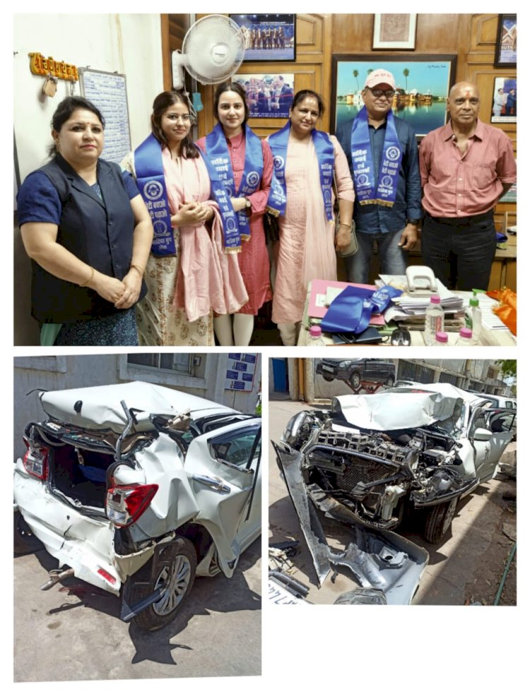 बाबा उमाकान्त महाराज की दया और गुलाबी कपड़े का चमत्कार हुई भयंकर कार एक्सीडेंट में प्रेमियों की रक्षा...