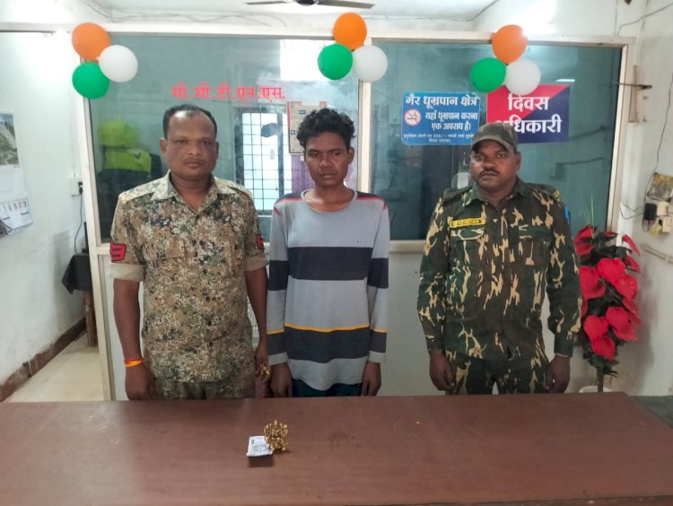 CG - मावली माता मंदिर से मुर्ति एवं पैसे की गई चोरी, आरोपी को कोतवाली पुलिस ने किया गिरफ्तार...