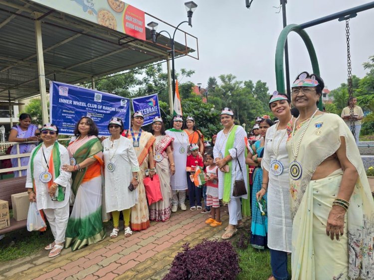इनर व्हील क्लब ऑफ़ राँची साउथ ने स्वतंत्रता दिवस पर झंडा फहराया और रक्तदान शिविर लगाया...