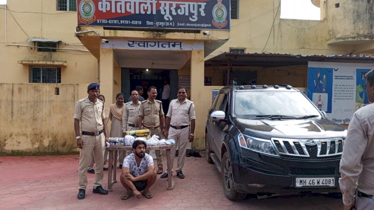 भारी मात्रा में नशीली दवाईयों के साथ 1 व्यक्ति गिरफ्तार, थाना सूरजपुर पुलिस की कार्यवाही...